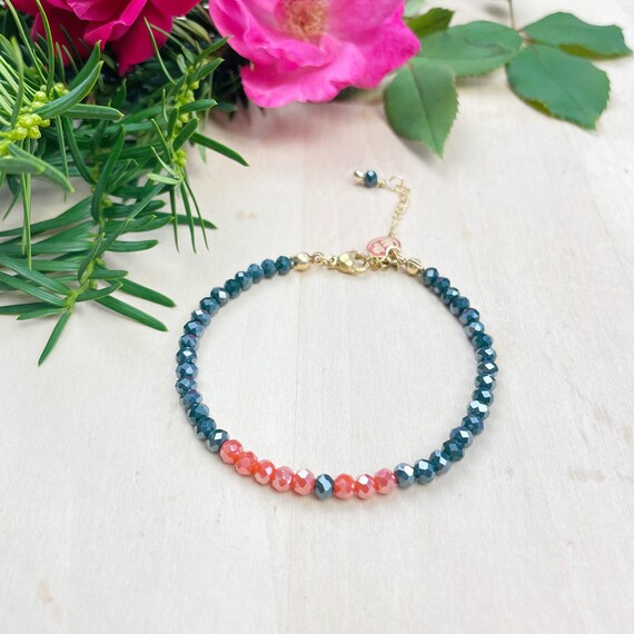 Autumn Mia// Harvest Crystal Beaded Delicate Bracelet (EPJ-BSBA11-HV)
