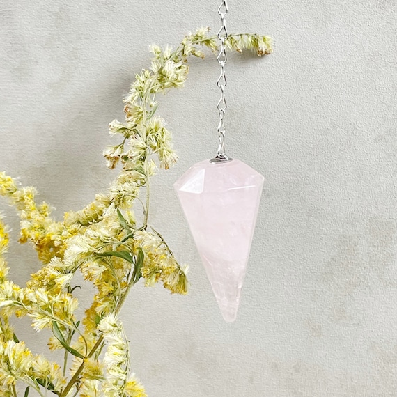 Rose Quartz Crystal Pendulum (EPJ-PA10-45)