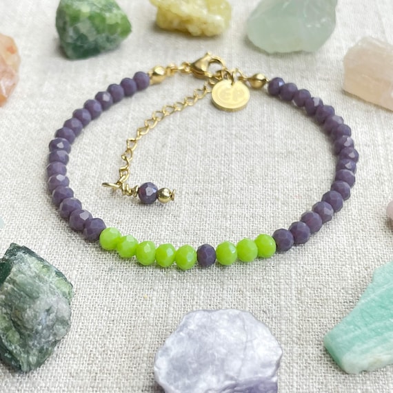 Mia// Wisteria Crystal Beaded Delicate Bracelet (EPJ-BSBA11-WT)