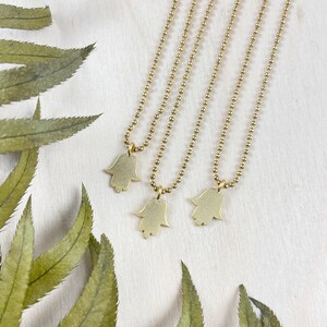 Delicate Hamsa Layering Charm Necklace (EPJ-N24A39)