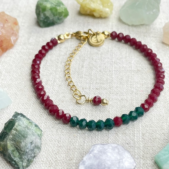 Mia// Holly Crystal Beaded Delicate Bracelet (EPJ-BSBA11-HY)
