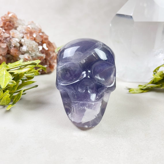 Purple Fluorite Skull Carving (EPJ-HDS11-1)