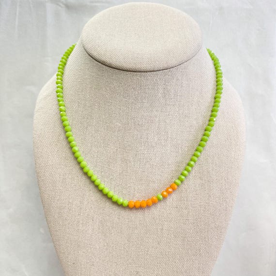 Mia// Mango Beaded Delicate Necklace (EPJ-NSBA11-MG)