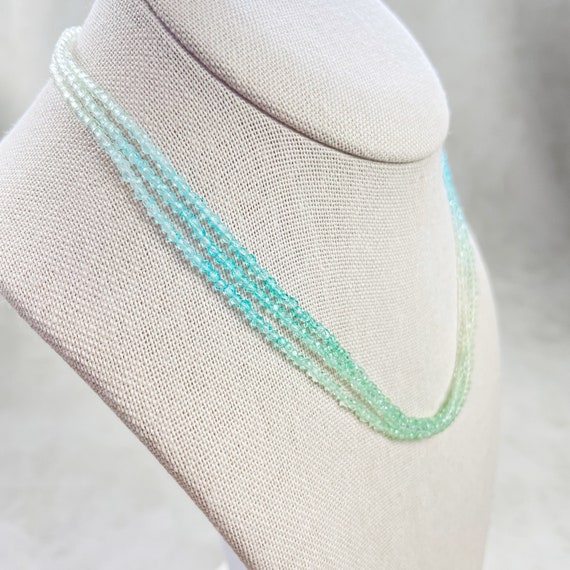 Vos// Meadow Triple Crystal Beaded Necklace (EPJ-NSBB18-MD)