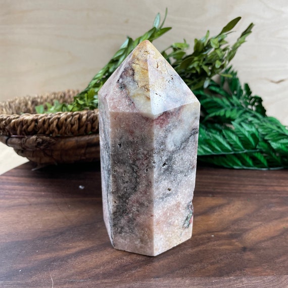 Pink Amethyst Tower, Gemstone Obelisk Point, Home Decor Tower, Natural Gemstone Crystal Point Obelisk Pillar (EPJ-HOP11-45)