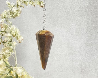 Tiger Eye Crystal Pendulum (EPJ-PA10-3)