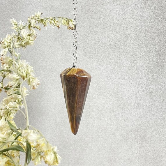 Tiger Eye Crystal Pendulum (EPJ-PA10-3)