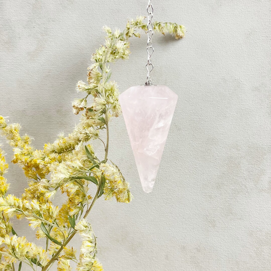 Rose Quartz Crystal Pendulum (EPJ-PA10-47) - Etsy