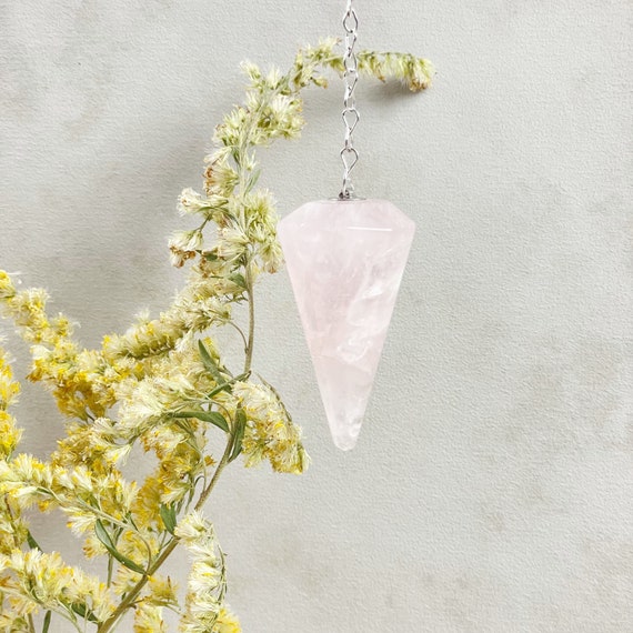 Rose Quartz Crystal Pendulum (EPJ-PA10-47)