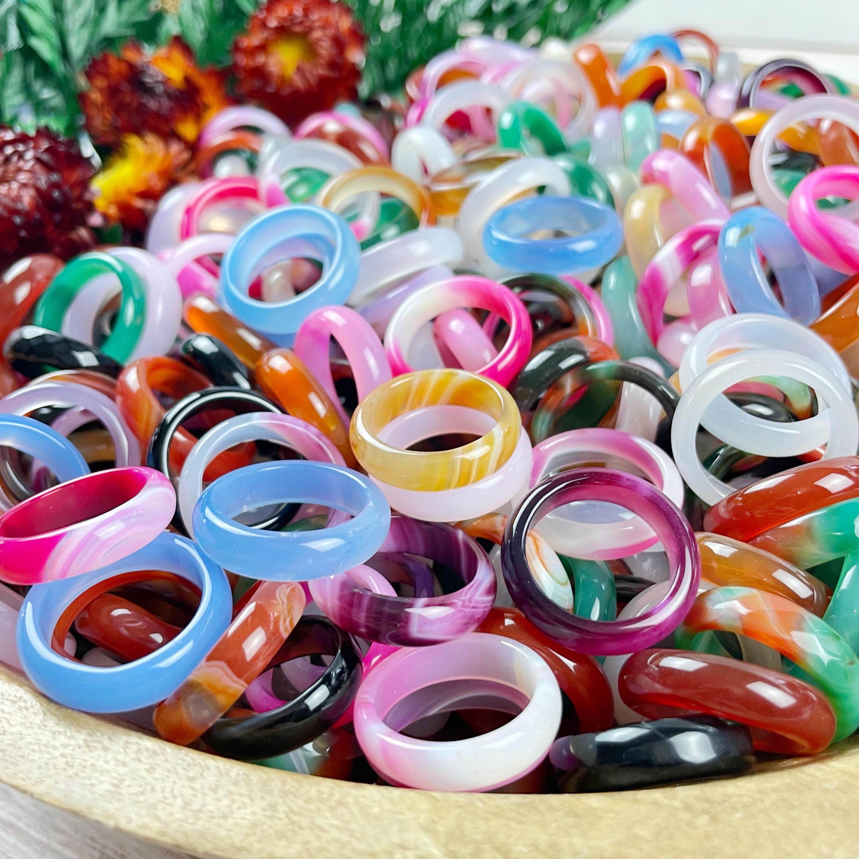 Agate ring band deals