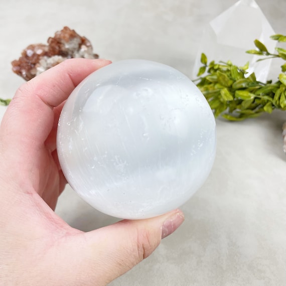 Selenite Satin Spar Sphere Orb (EPJ-HSSA23-3)