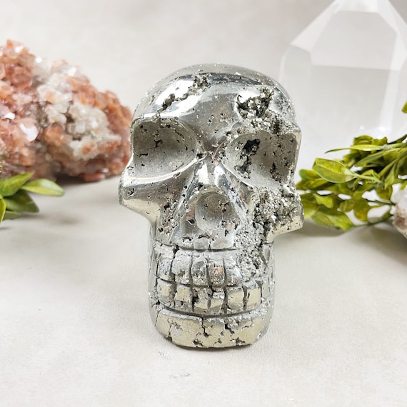 Pyrite Skull Carving (EPJ-HDS10-5)