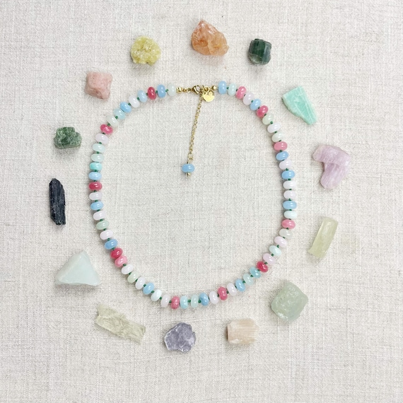 Multi Jade 8mm Hand Knotted Beaded Necklace (EPJ-NSBA14-MJ)