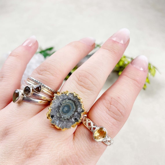 Amethyst Stalactite Statement Ring (EPJ-RB20AAA10-9)