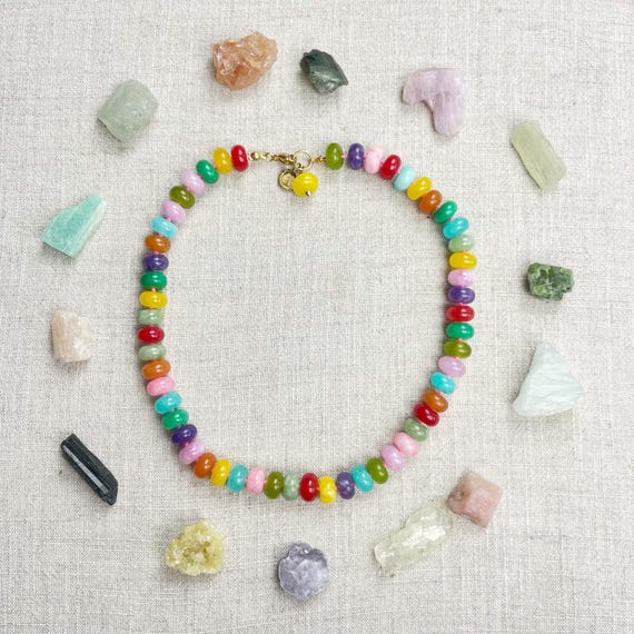 Multi Jade 10mm Hand Knotted Beaded Necklace (EPJ-NSBA27-MT)