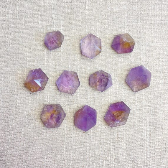 Small Ametrine Hexagon Irregular Pyramid Carving (EPJ-HCAA49-AMT)