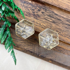 Clear Quartz Pyramid Statement Wire Ring  (EPJ-R19DBA11)