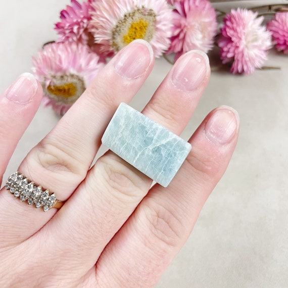 Aquamarine Carved Ring- Size 5 (EPJ-RC20CAC21-1)