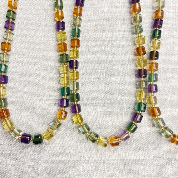 Golden Harvest Glass Beaded Necklace (EPJ-NSC16)