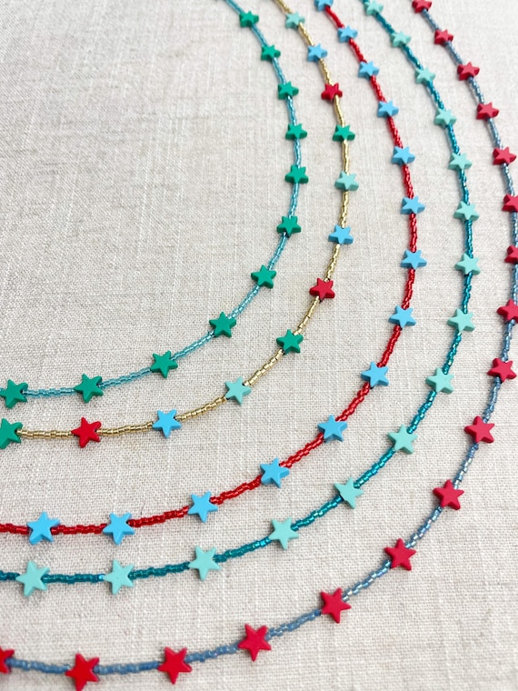 HALO// Hematite Star Beaded Delicate Necklace (EPJ-NSD21)