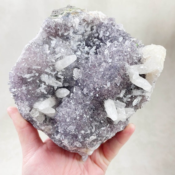 Amethyst Cluster with Calcite and Quartz Inclusions (EPJ-HDSA22-16)