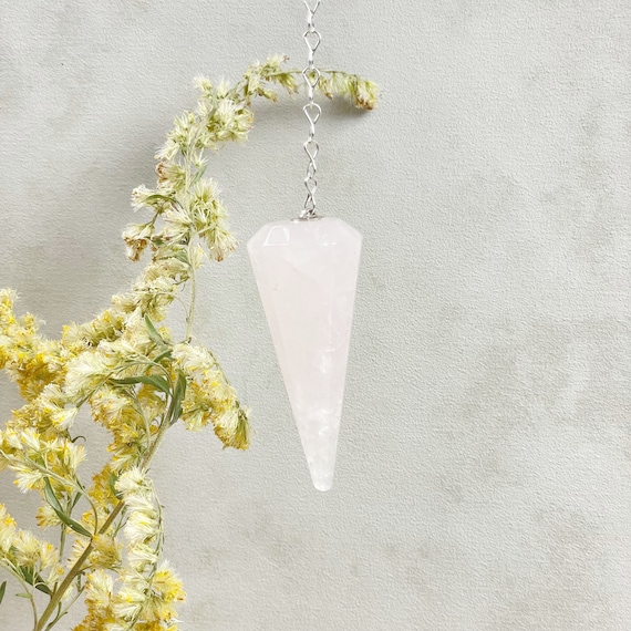 Rose Quartz Crystal Pendulum (EPJ-PA10-46)