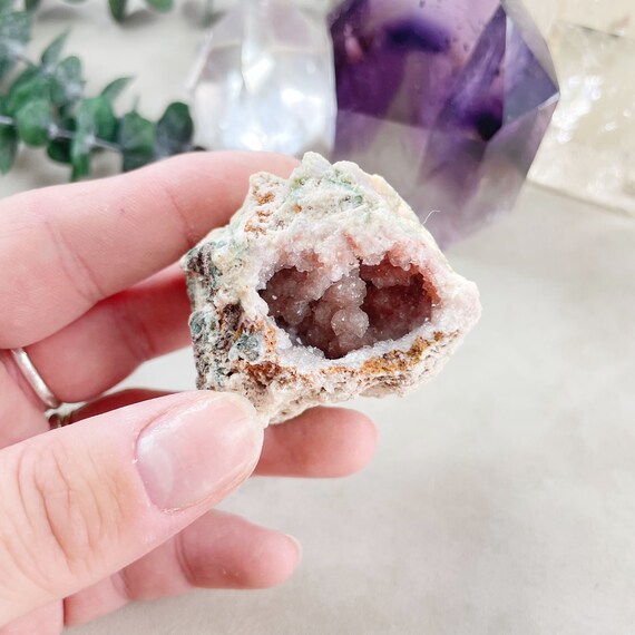 Pink Amethyst Druzy Geode Cluster (EPJ-GEO14-7)