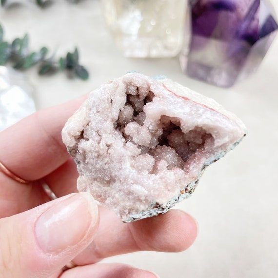 Pink Amethyst Druzy Geode Cluster (EPJ-GEO14-62)