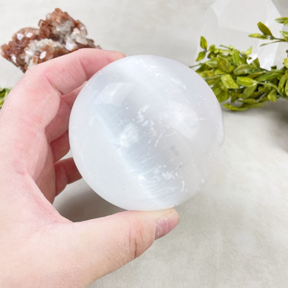 Selenite Satin Spar Sphere Orb (EPJ-HSSA23-5)