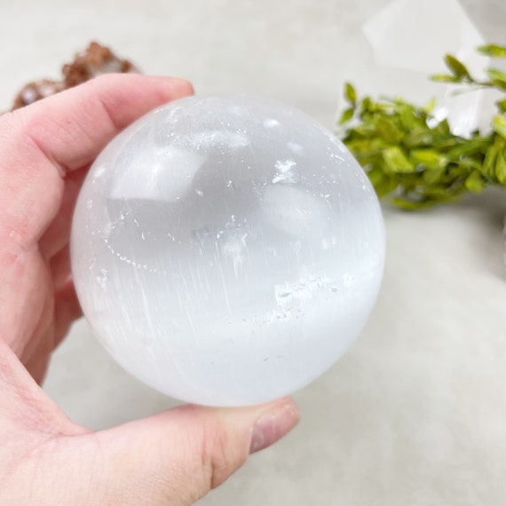 Selenite Satin Spar Sphere Orb (EPJ-HSSA23-7)