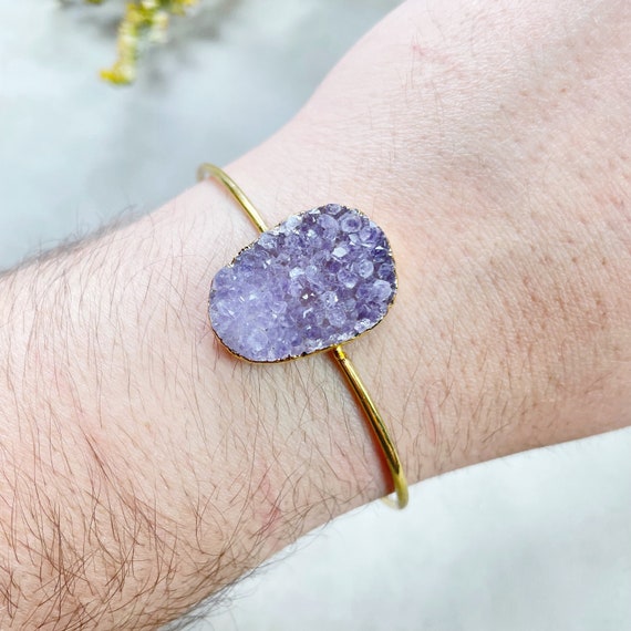 Gold Druzy Cuff Bracelet (EPJ-BC20BAA12-5)