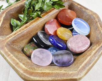 Gemstone Pocket Stone: Heart Love Calming Palm Stone