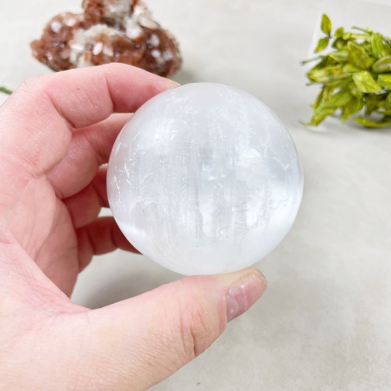 Selenite Satin Spar Sphere Orb (EPJ-HSSA23-11)