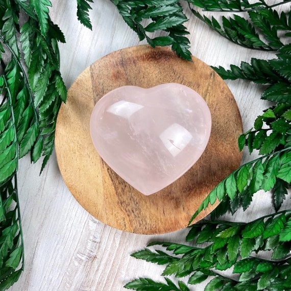 Rose Quartz Heart, Gemstone Heart, Home Decor, Paper Weight (EPJ-HDHA12-7)
