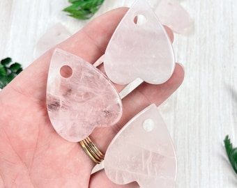 Rose Quartz Planchette Carving (EPJ-HCAA15)