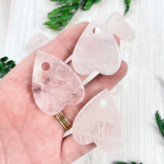 Rose Quartz Planchette Carving (EPJ-HCAA15)