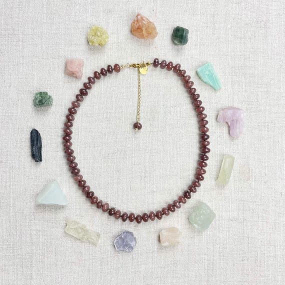 Chocolate Jade 8mm Hand Knotted Beaded Necklace (EPJ-NSBA14-CJ)