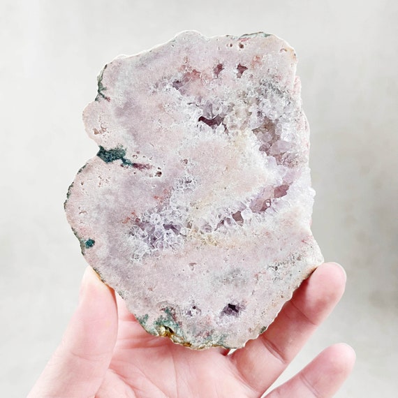 Pink Amethyst Druzy Half Polished Slab (EPJ-HGOS11-3)