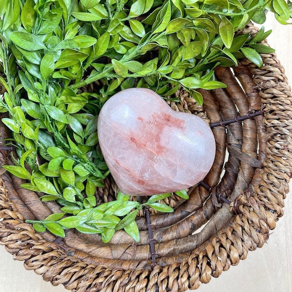 Chunky Fire Quartz Heart, Gemstone Heart, Home Decor, Paper Weight (EPJ-HDHA10-8)