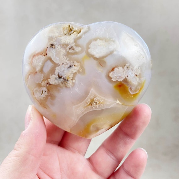 Flower Agate Heart Carving (EPJ-HDHA15-18)