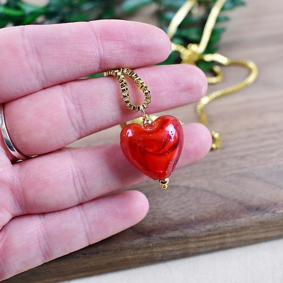 Xinyixin Collana da Donna con Ciondolo a Forma di Cuore, con Ciondolo a