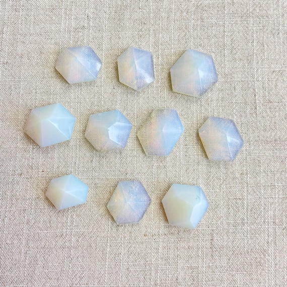 Small Opalite Hexagon Irregular Pyramid Carving (EPJ-HCAA49-OP)