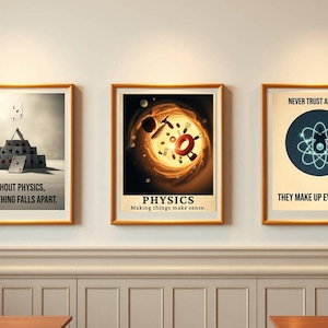 Funny Physics Posters: STEM Classroom Decor (Set of 3) (Digital Download)