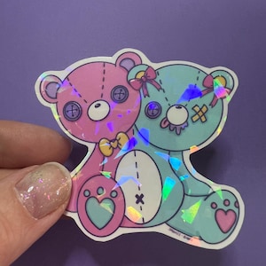 2 Headed Teddy Sticker