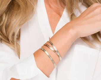 Rose gold Cuff Bracelet,silver,gold,stamped quote bracelet,Hammered Bar Bracelet,Engraved Inspirational Quote,Personalized bar bracelet