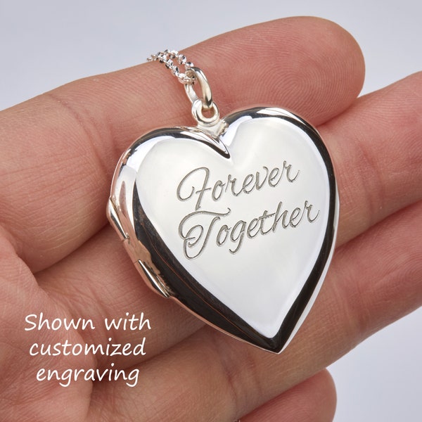 Large Silver Locket - Etsy