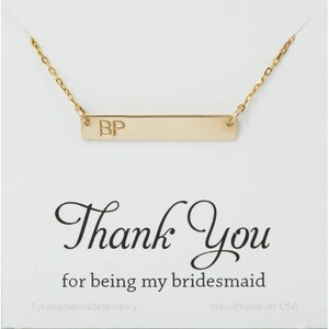 Personalisierte gravierte Bar Halskette, Name Datum Ort Bar, lange Bar Halskette, Monogramm erste Halskette, Brautjungfer Schmuck, benutzerdefinierte Notiz-Karte