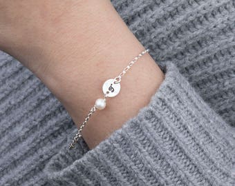 Personalized Initial Bracelet,gift for bridesmaid,monogram,stamped initial,Bridesmaid gift,Birthday,Wedding Jewelry,Best Friends gift