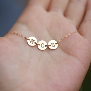 Tiny Initial charm Necklace,custom monogram necklace,family initials,sisters necklace,custom font,mothers day gift,Grandma gift,best friends