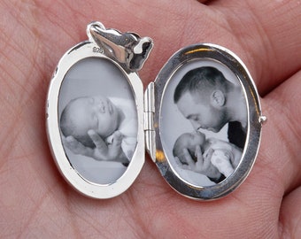 Add one photo insertion into a heart or oval locket